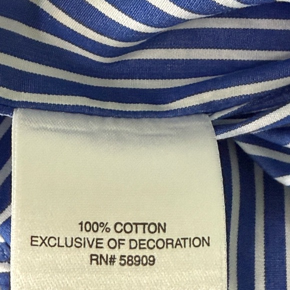 Daniel Cremieux Blue Dress Shirt with Pinstripes - Picture 7 of 8